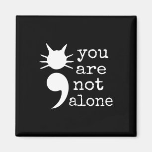 Cat Shape Semicolon Geschenke Suizidprävention Awa Magnet