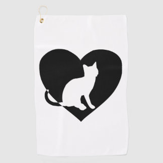 Cat Shirt - Katze im Herzen für Katzen-Besitzer Golfhandtuch