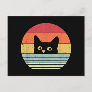 Cat Shirt. Retro-Stil Begleitkarte