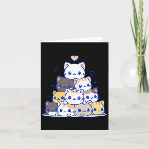 Cat Shirts Frauen Niedliche Katzen Anime Kawaii Ja Karte