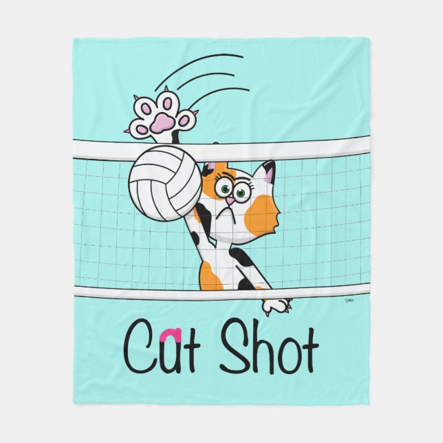 Cat Shot Fleece Blanket (Vorderseite)