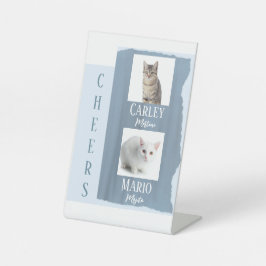 Cat Signature Cocktail Drink Slate Blue Wedding Sockelschild