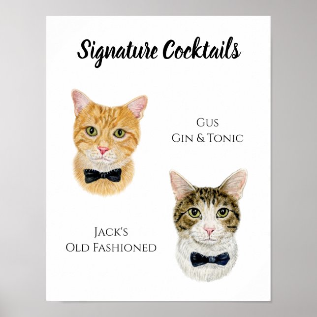 Cat Signature Drink Signature Poster (Vorne)