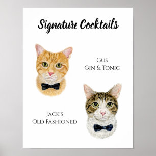 Cat Signature Drink Signature Poster
