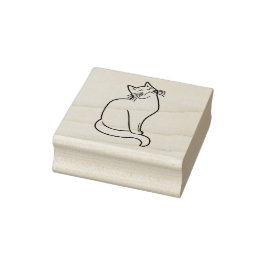 Cat Silhouette Briefmarke Gummistempel
