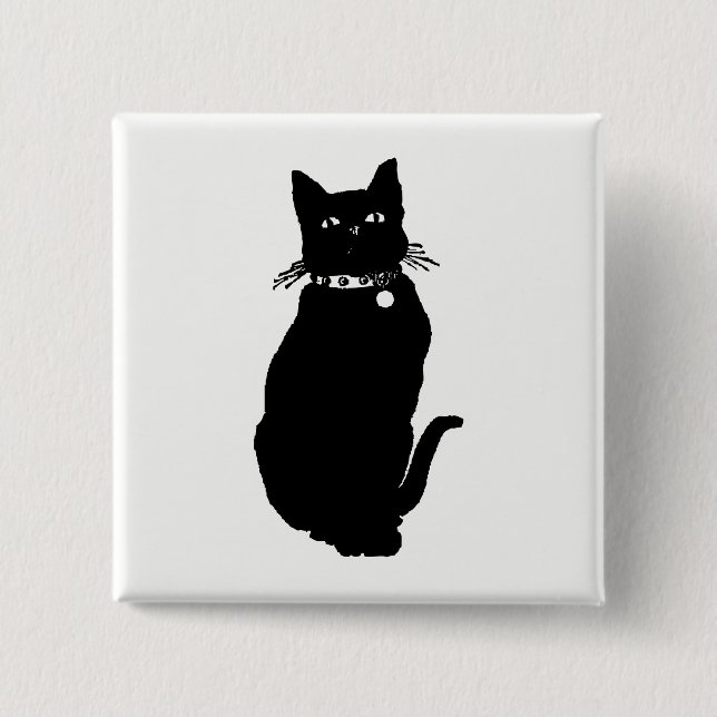 Cat Silhouette Button (Vorderseite)