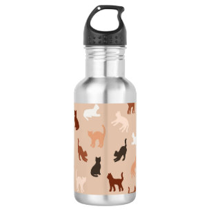 Cat-Silhouette Edelstahlflasche