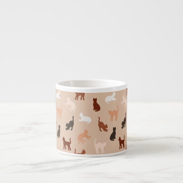 Cat-Silhouette Espressotasse (Vorderseite)