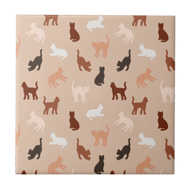 Cat-Silhouette Fliese (Vorderseite)