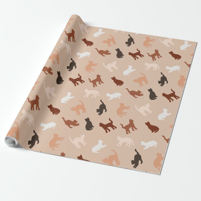 Cat-Silhouette Geschenkpapier (Ungerollt)