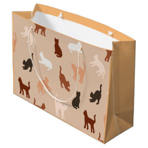 Cat-Silhouette Große Geschenktüte