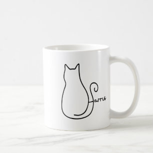 Cat Silhouette Harris Kamala Kinderlose Katzen Dam Kaffeetasse