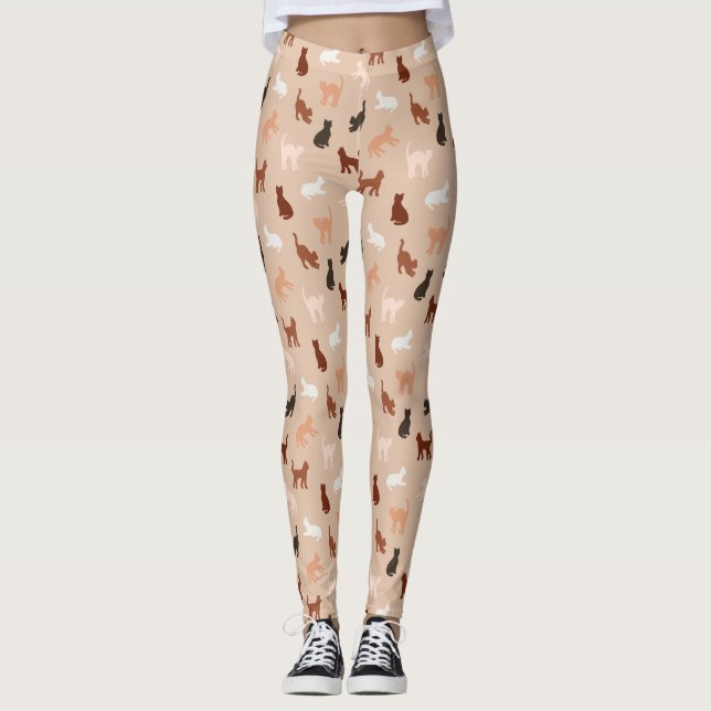 Cat-Silhouette Leggings (Vorderseite)