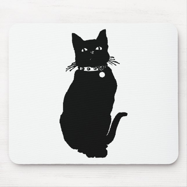 Cat Silhouette Mousepad (Vorne)