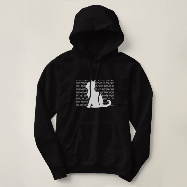 Cat Silhouette - perfect design for cat lovers Hoodie (Design vorne)
