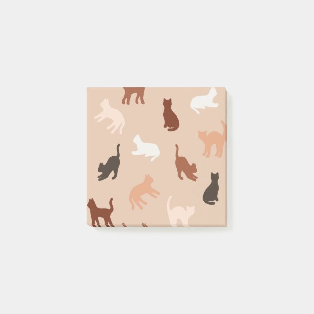 Cat-Silhouette Post-it Klebezettel (Vorderseite)