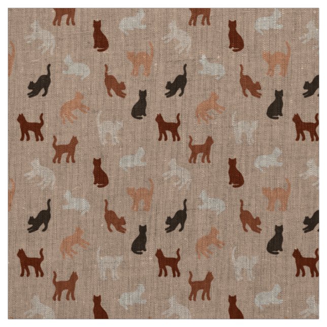 Cat-Silhouette Stoff (Muster)