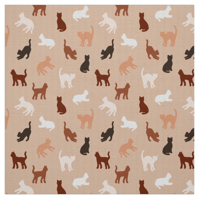 Cat-Silhouette Stoff (Muster)