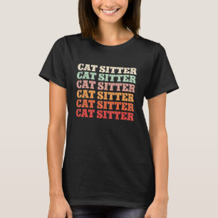 Cat Sitter Sitzgruppe Sitzgelegenheit Retro Vintag T-Shirt