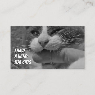 Cat sitters funny cat care pet care service visitenkarte