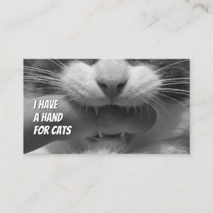 Cat Sitters lustige Cat Care Haustier Pflegedienst Visitenkarte