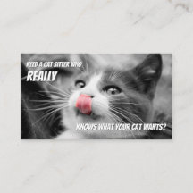 Cat Sitters lustige Cat Care Haustier Pflegedienst
