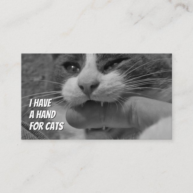 Cat Sitters lustige Haustierbetreuung für Katzen Visitenkarte (Vorderseite)
