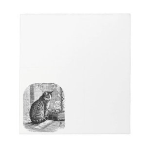 Cat Sitting by Window with Book Notizblock