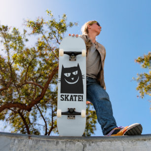CAT-SKATEBOARDS, SCHWARZE CAT-FUNNIERE SKATEBOARD