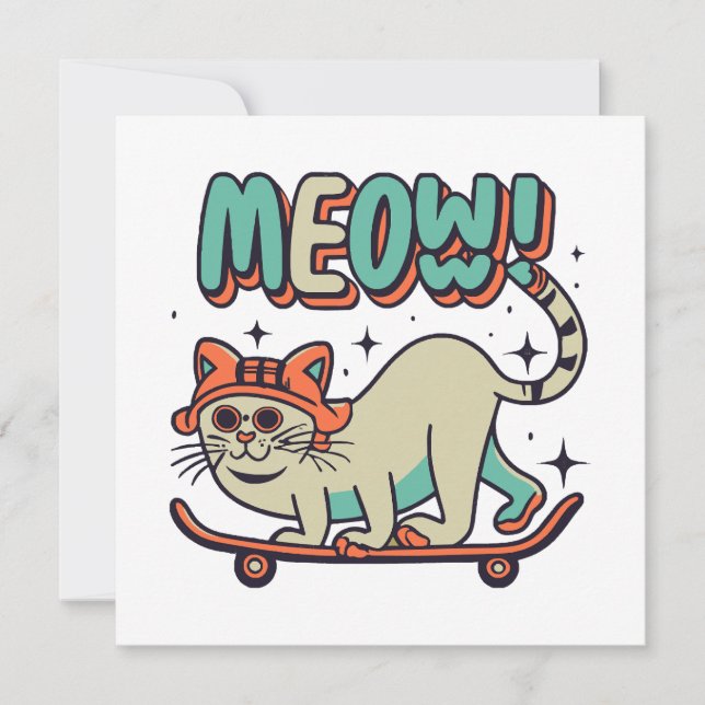 Cat Skaten Meow (Vorderseite)