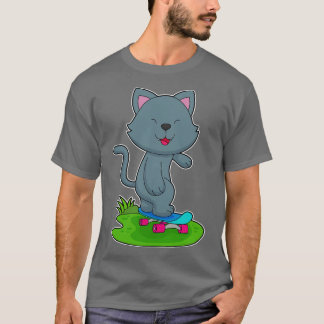 Cat Skater Skateboard T-Shirt