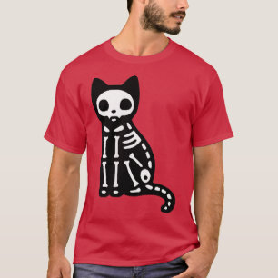 Cat Skeleton Halloween Kostümkatze Beängstigend 10 T-Shirt