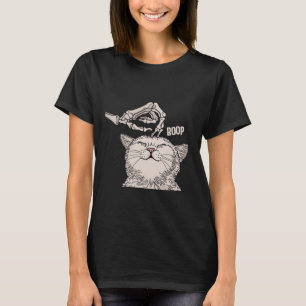 Cat Skeleton Hand Boop Halloween Mädchen Frauen K T-Shirt