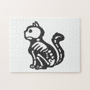 Cat Skelett Cartoon Silhouette - Rücken Colon ausw