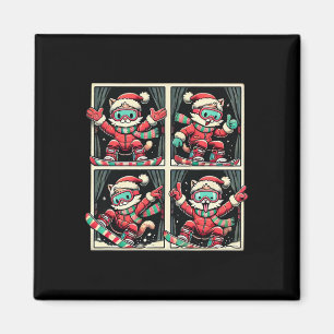 Cat Ski Snowboard Winter Berg Xmas Trip Pho Magnet