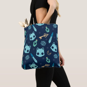 Cat Skull Dark Blue Blue Skulls Muster Pet Tasche