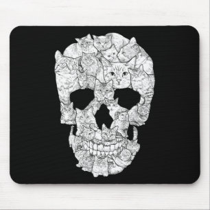 Cat Skull - Kitty Skeleton Halloween Kostüm Idee Mousepad