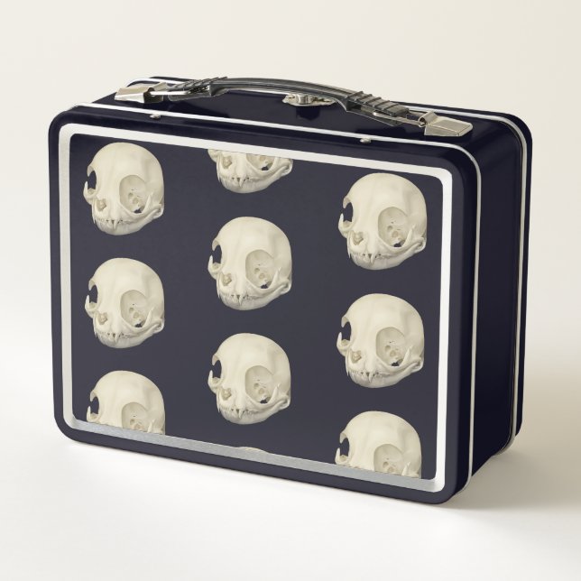 Cat Skull Metall Brotdose (Rückseite)