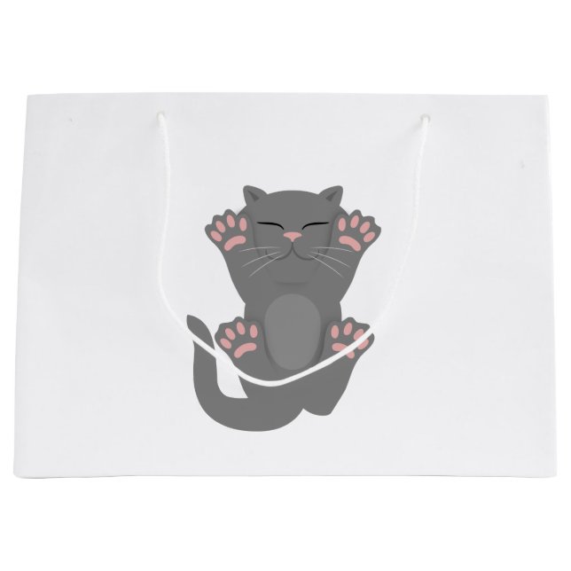 Cat Sleeping Große Geschenktüte (Vorderseite)