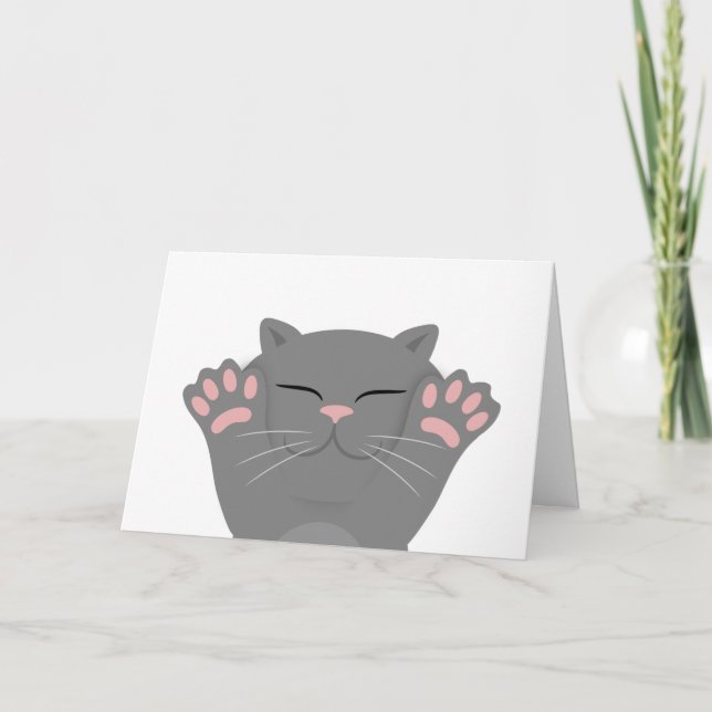 Cat Sleeping Karte (Vorderseite)