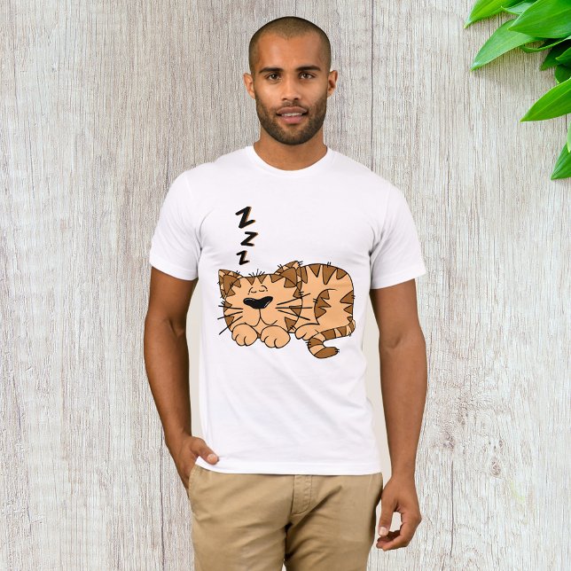 Cat Sleeping Mens T - Shirt (Von Creator hochgeladen)