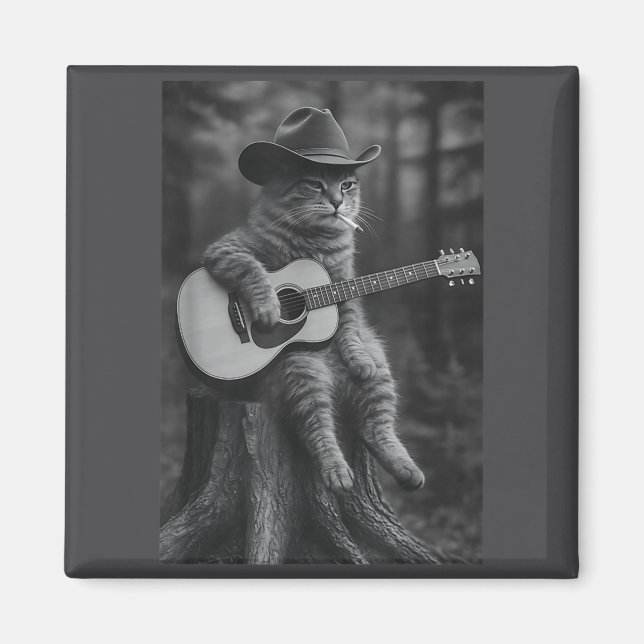 Cat Smoking Cigarette Racoon Ossum Funny Meme Cowb Magnet (Vorne)