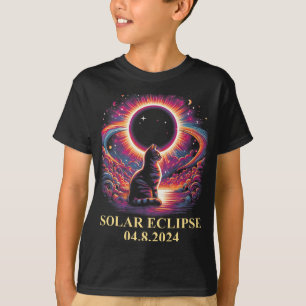 Cat Solar Eclipse 2024 Totality April 8 Männer Fra T-Shirt