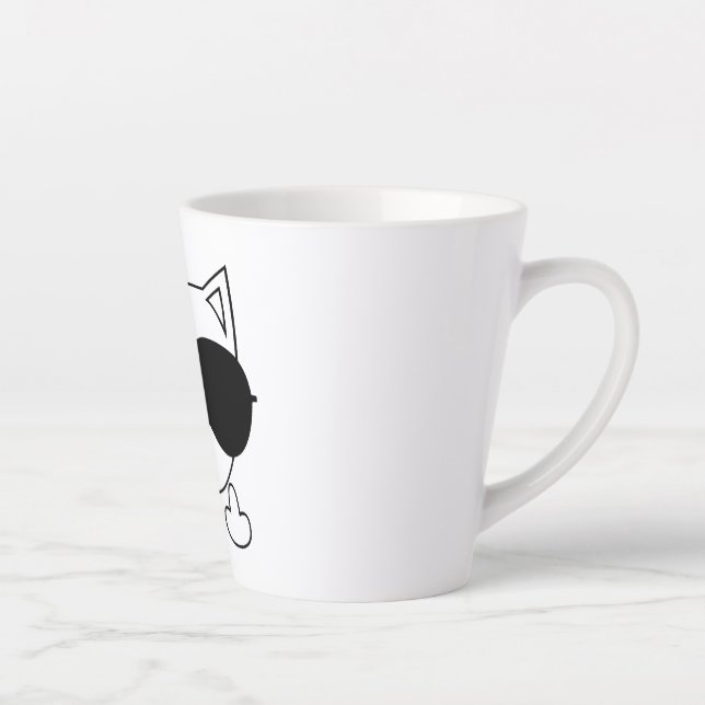 Cat Sonnenbrille Middle Finger Milchtasse (Rechts)