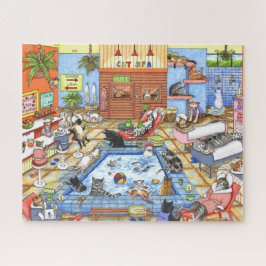 Cat Spa 635 funny Illustration