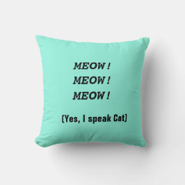 Cat Spaß Throw Kissen