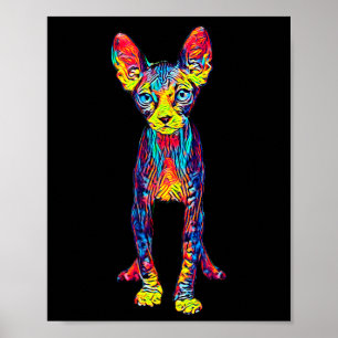 Cat Sphynx Funny Cat Lover Geschenke für Männer Poster
