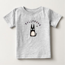 Cat + spider + Halloween, Personalized Baby T-shirt