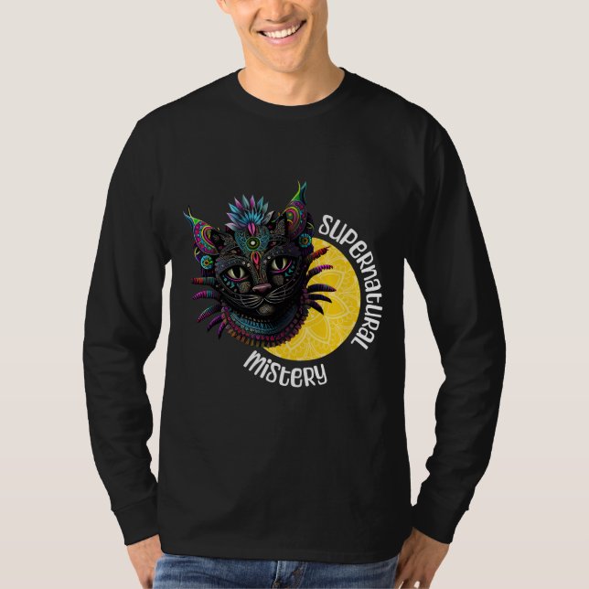 Cat Spirit Animal Long Sleeve T - Shirt (Vorderseite)