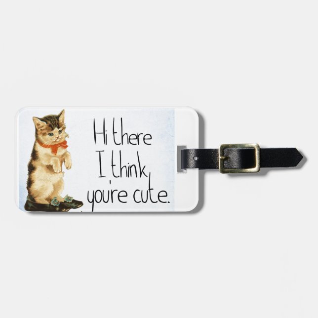 Cat Sprichwort Gepäckanhänger (Vorderseite horizontal)